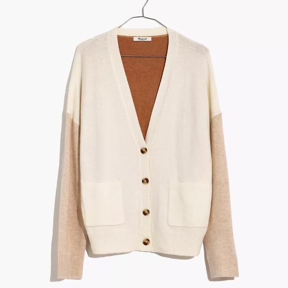 Madewell Sweaters - Short Kent Ex-Boyfriend Cardigan Sweater in Colorblock